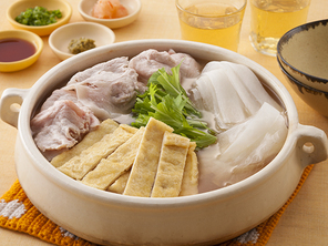 豚肉と水菜のにっぽん米茶鍋