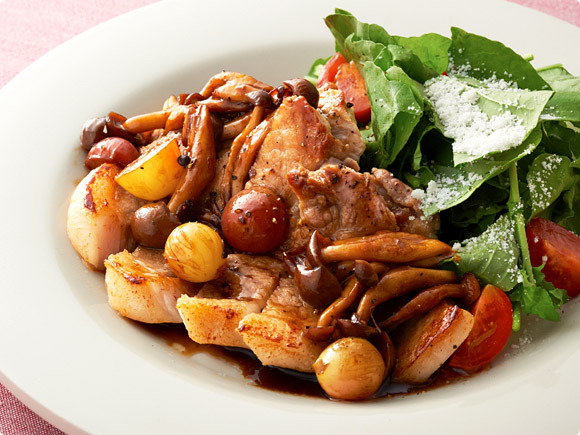 ポークソテー フルーツソース添え