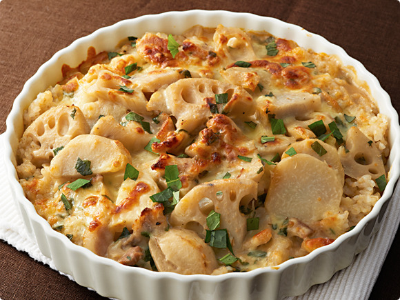 里いもとれんこんの玄米味噌ドリア