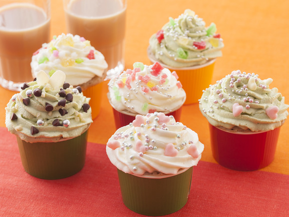 わたあめカップケーキのレシピ