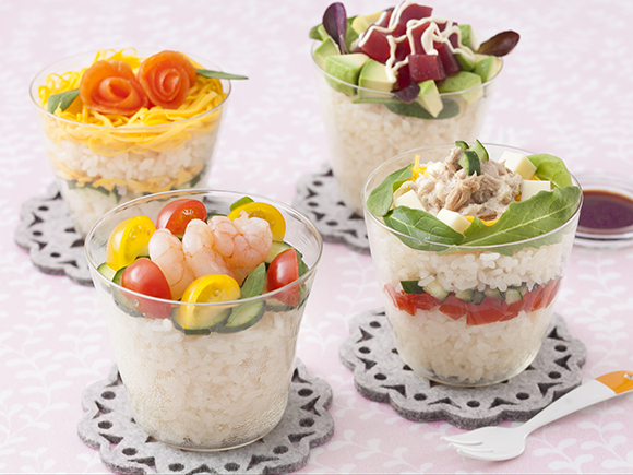 たっぷり野菜のサラダカップ寿司 キリンレシピノート とっておきの おつまみ から デザート まで キリン