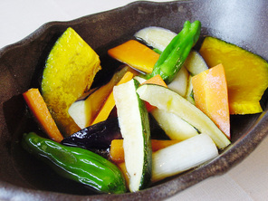夏野菜の揚げ煮浸し