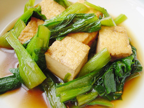 厚揚げと小松菜のさっと煮