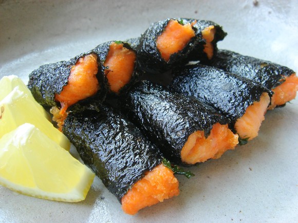 鮭ののり巻き揚げ