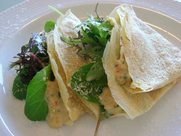 クレープのゴルゴンゾーラソース