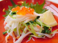 かにと三つ葉の和えもの