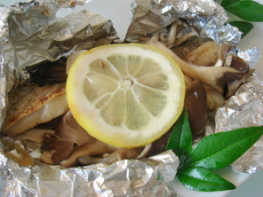 たらときのこのホイル焼き