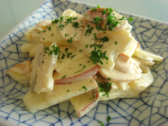 れんこんとりんごのサラダ~カレー風味~