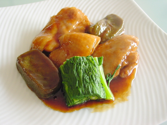 鶏と生麩のくわ焼き