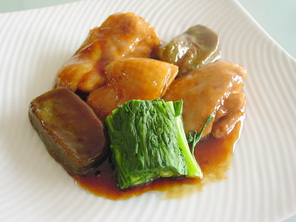 鶏と生麩のくわ焼き