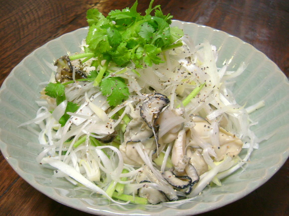 かきとねぎのサラダ