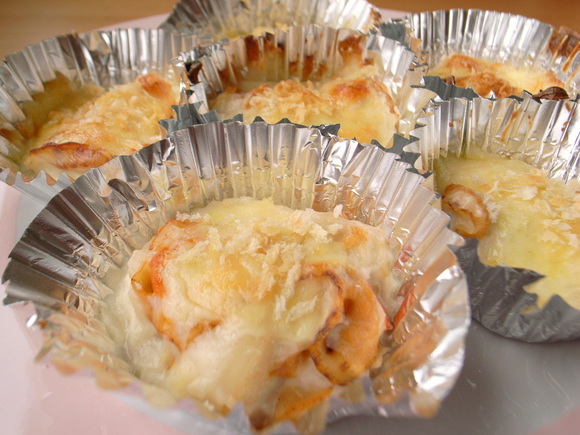 ベビーホタテのミニグラタン