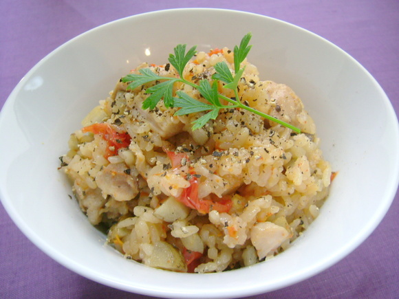 完熟トマトの鶏ごぼうごはん