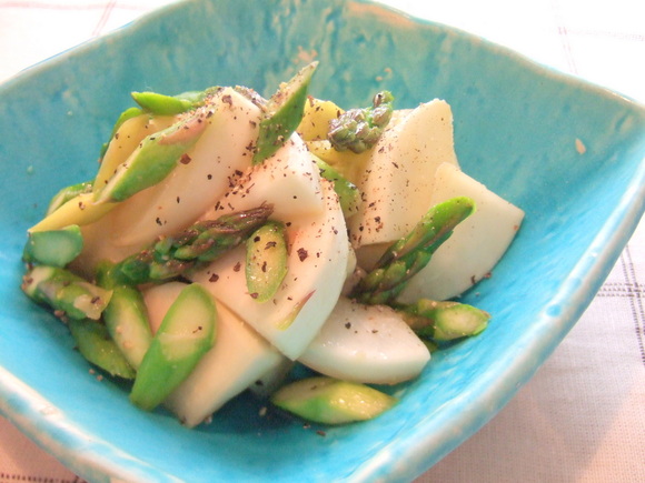 かぶとアスパラの炒めナムル