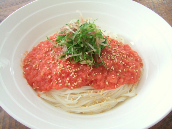 フレッシュトマトのさっぱり☆土佐酢そうめん