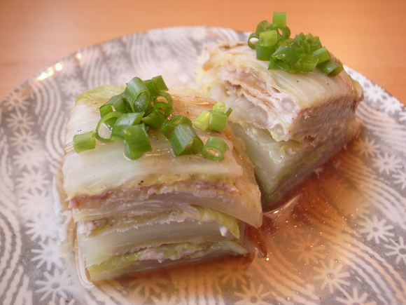 白菜と豚肉のレンジ蒸し