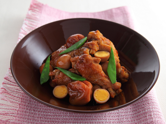 鶏とうずらの梅さっぱり煮