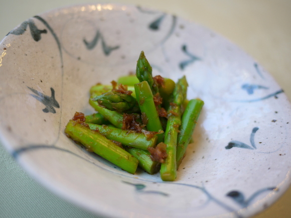 アスパラのおかか和え