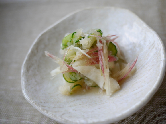 きゅうりとかぶのおろし酢和え