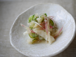 きゅうりとかぶのおろし酢和え