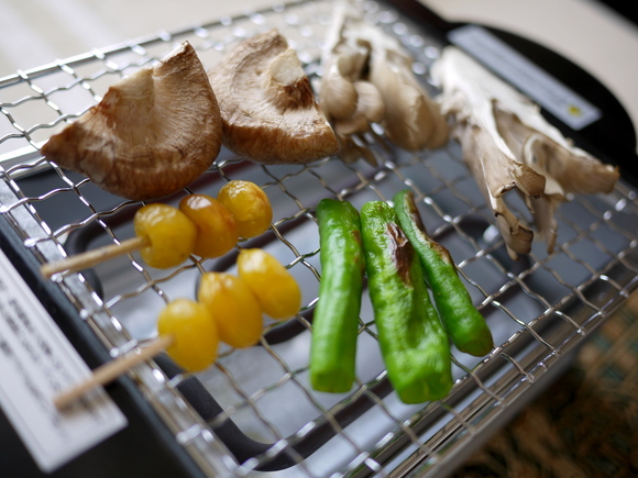 きのこの網焼き