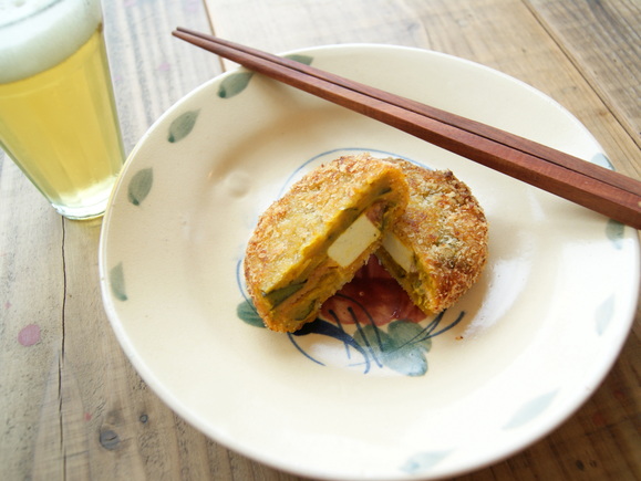 たらこ&クリームチーズのかぼちゃコロッケ