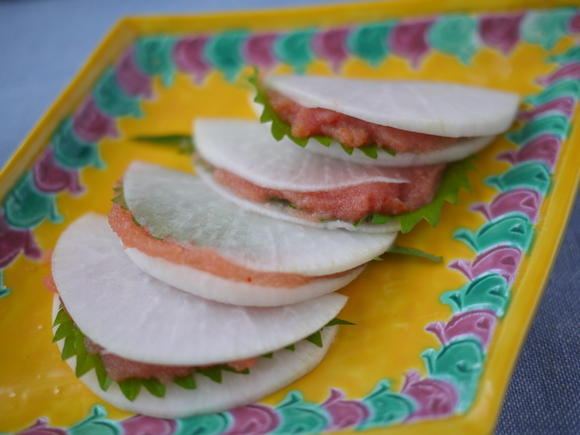 大根の明太サンド