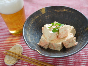 豆腐の明太マヨ和え