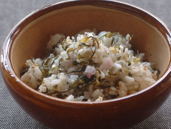 漬物とおじゃこの混ぜごはん