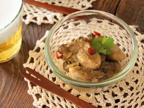 牡蠣のアジアンオイル漬け