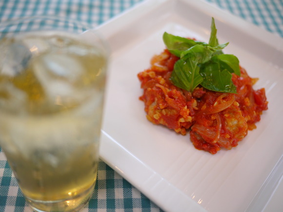 白身魚のアーモンドトマトソース