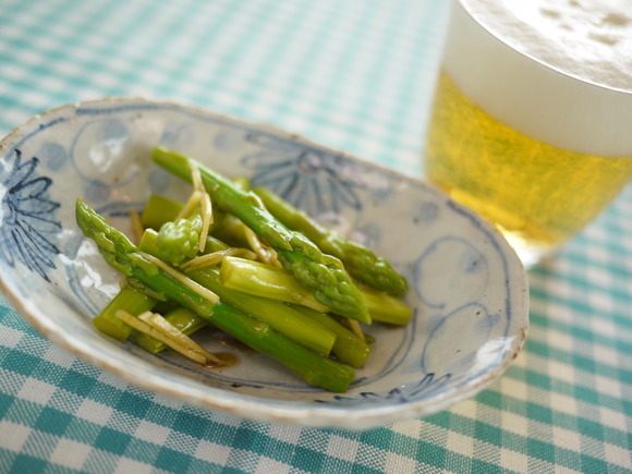 アスパラのしょうが和え