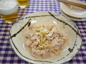 豚肉の塩にんにくねぎ焼き