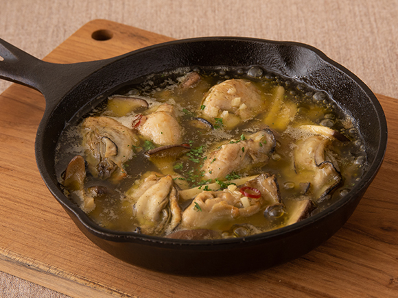牡蠣のアヒージョ にんにくオイル煮 キリンレシピノート とっておきの おつまみ から デザート まで キリン