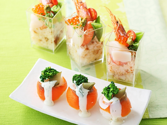 ひな祭り 彩りカップ寿司 手まり寿司 キリンレシピノート とっておきの おつまみ から デザート まで キリン